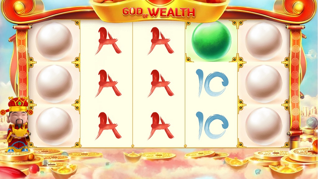 Screenshot of God of Wealth slot from Red Tiger Gaming