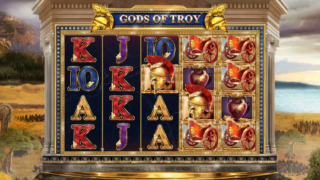 Screenshot of Gods of Troy slot from Red Tiger Gaming