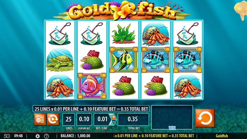 Screenshot of Gold Fish slot from SG Gaming