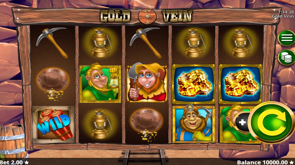 Screenshot of Gold Vein slot from Booming Games