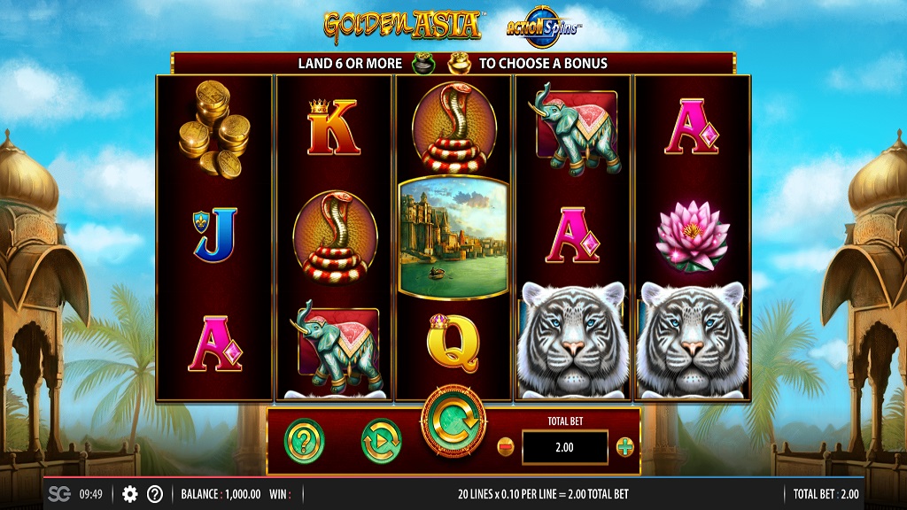 Screenshot of Golden Asia slot from SG Gaming