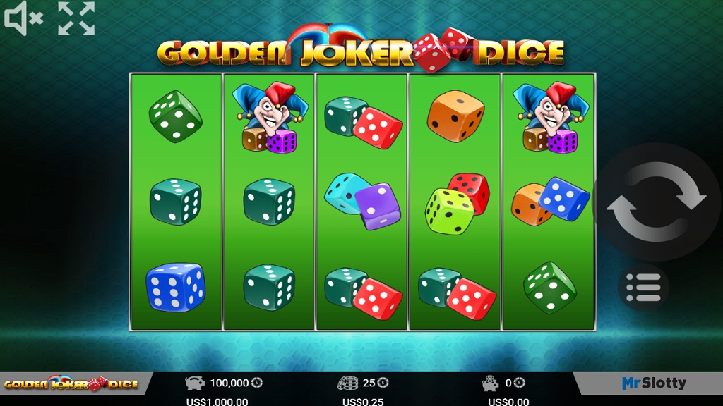 Screenshot of Golden Joker Dice slot from Mr Slotty