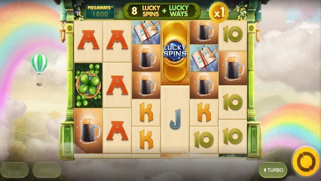 Screenshot of Golden Leprechaun Megaways slot from Red Tiger Gaming