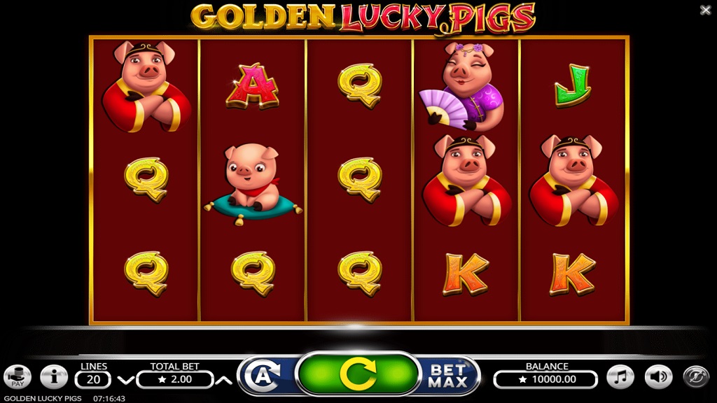 Screenshot of Golden Lucky Pigs slot from Booming Games