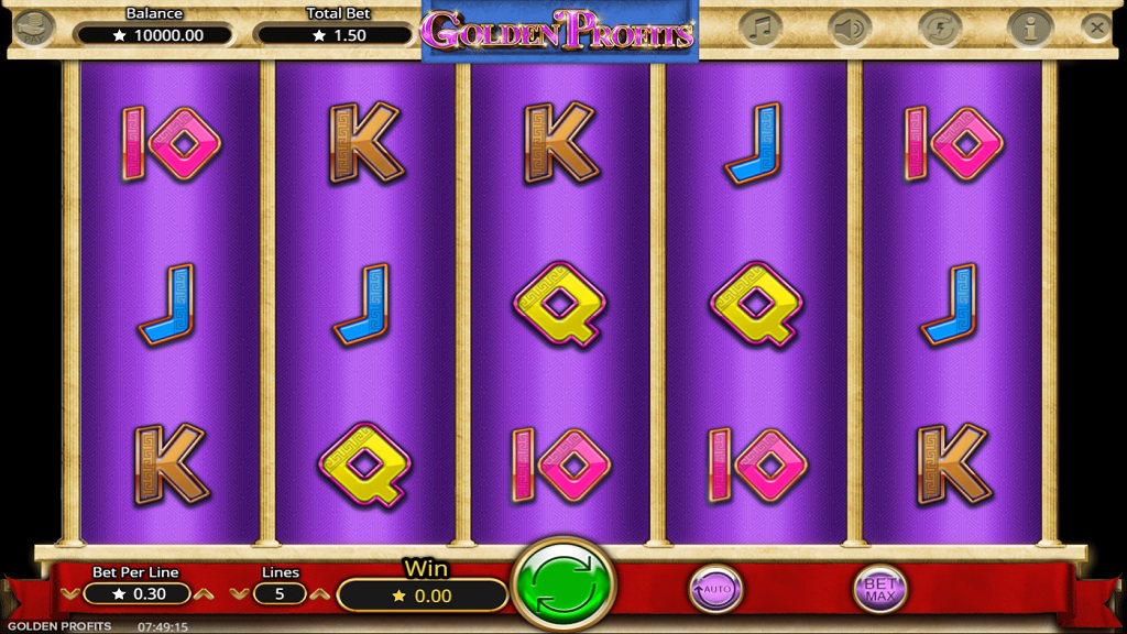 Screenshot of Golden Profits slot from Booming Games