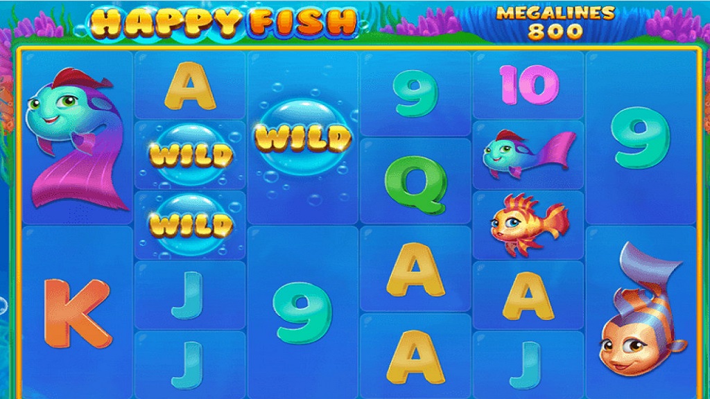 Screenshot of Happy Fish slot from Booming Games