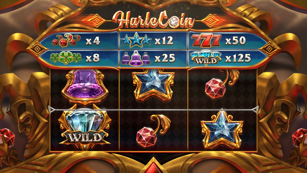 Screenshot of Harlecoin slot from Red Tiger Gaming