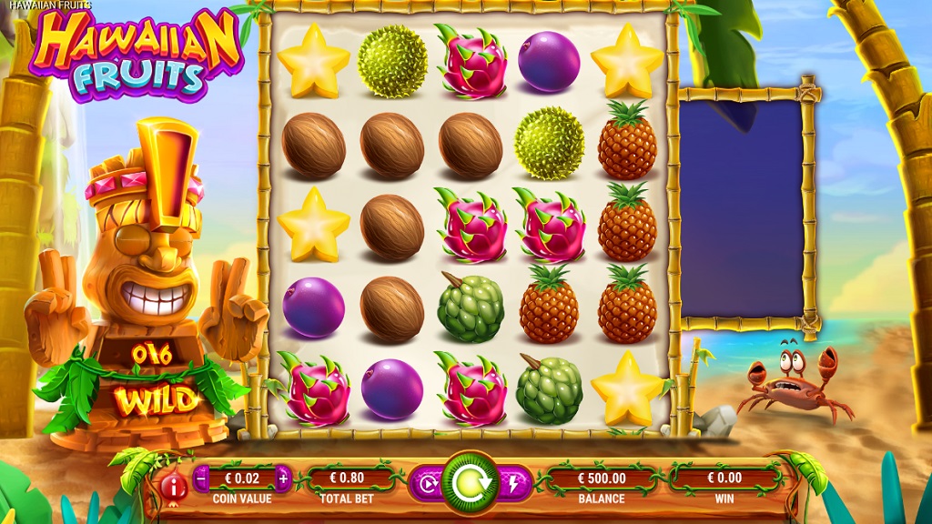 Screenshot of Hawaiian Fruits slot from GameArt