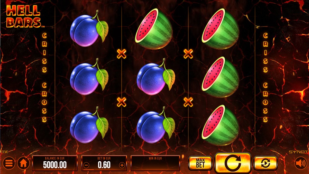 Screenshot of Hells Bars slot from Synot