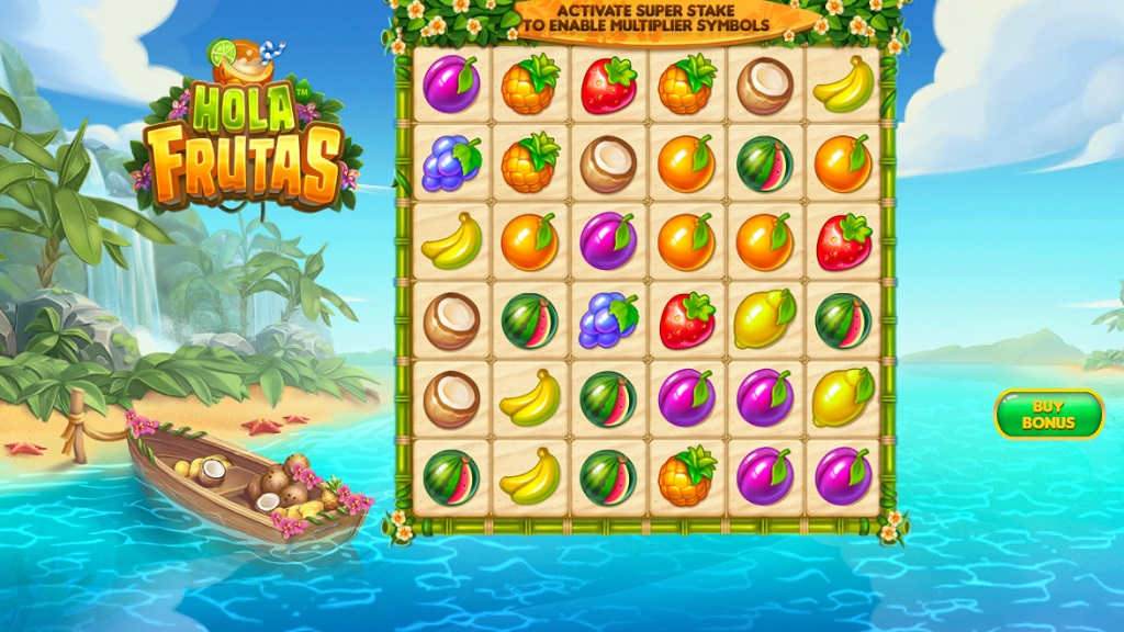 Screenshot of Hola Frutas slot from StakeLogic