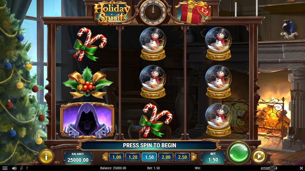 Screenshot of Holiday Spirits slot from Play’n Go