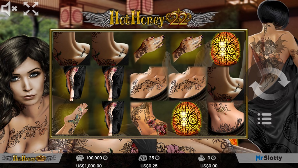 Screenshot of Hot Honey 22 slot from Mr Slotty