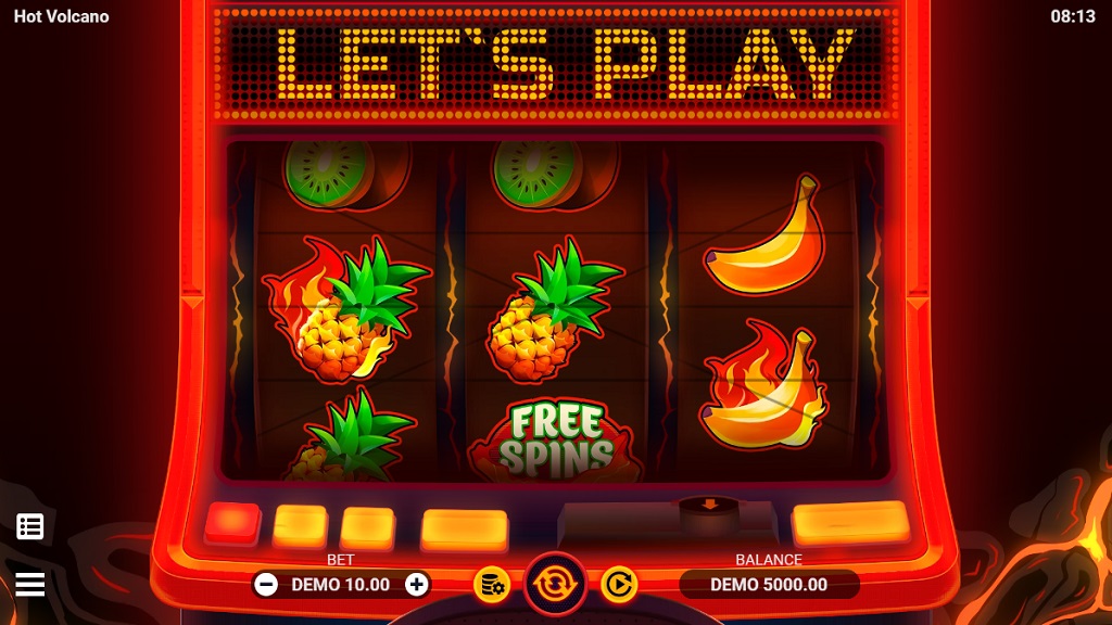 Screenshot of Hot Volcano slot from Evoplay Entertainment