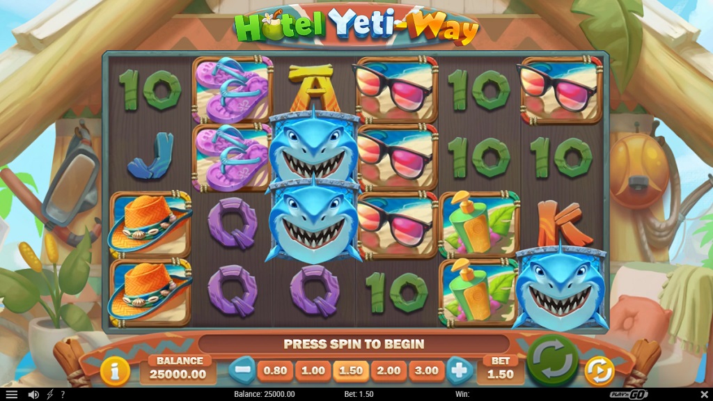 Screenshot of Hotel Yeti Way slot from Play’n Go