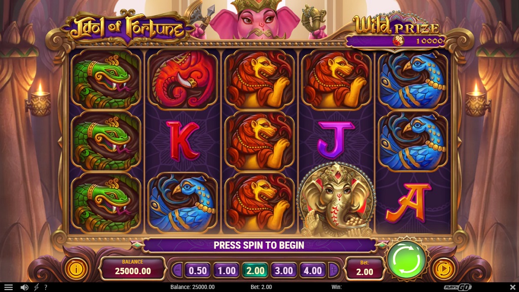 Screenshot of Idol of Fortune slot from Play’n Go