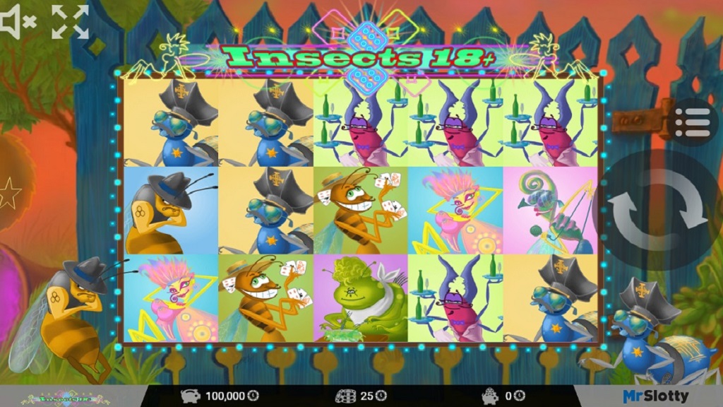 Screenshot of Insects 18 slot from Mr Slotty