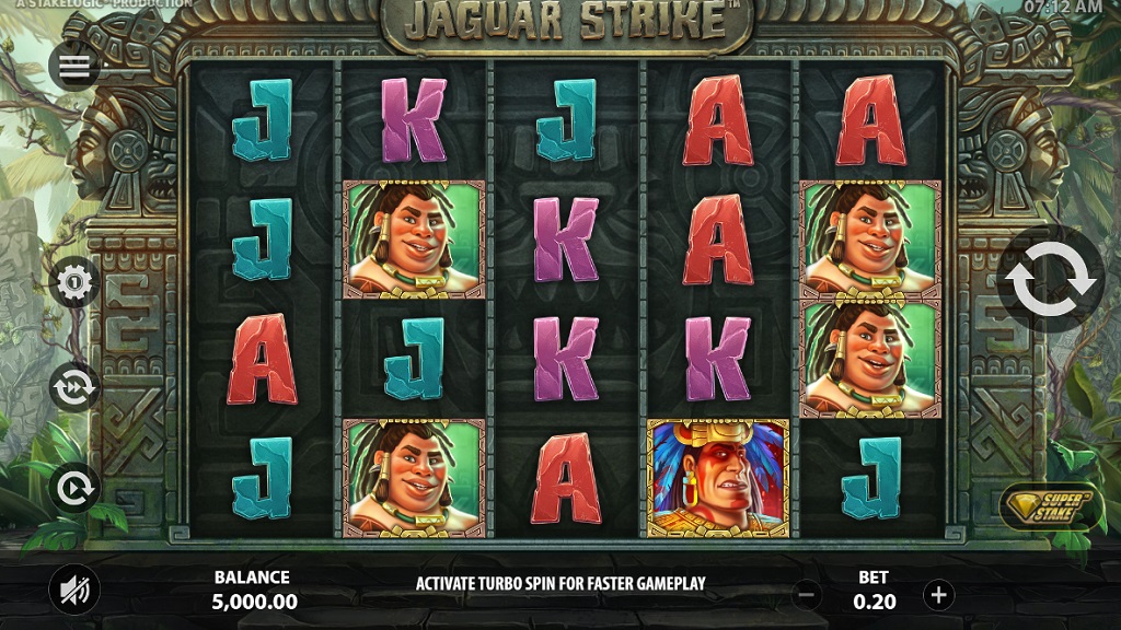 Screenshot of Jaguar Strike slot from StakeLogic