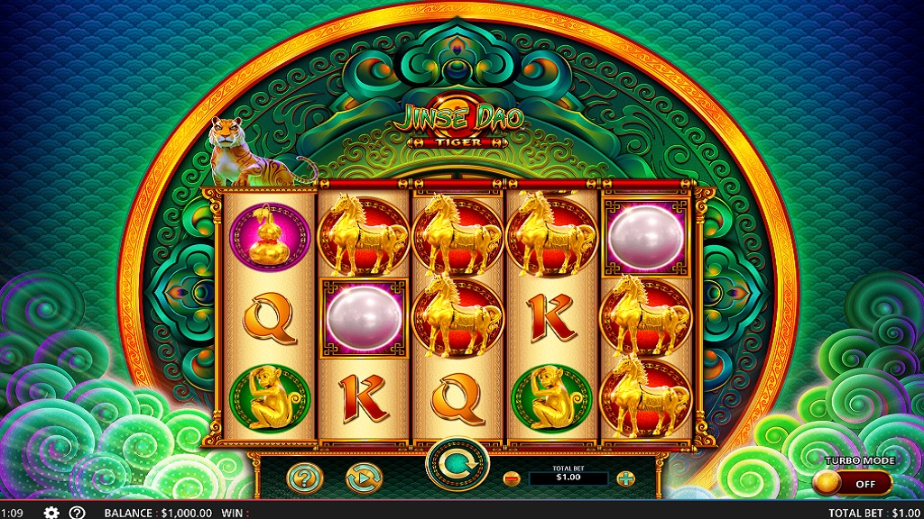 Screenshot of Jinse Dao Tiger slot from SG Gaming