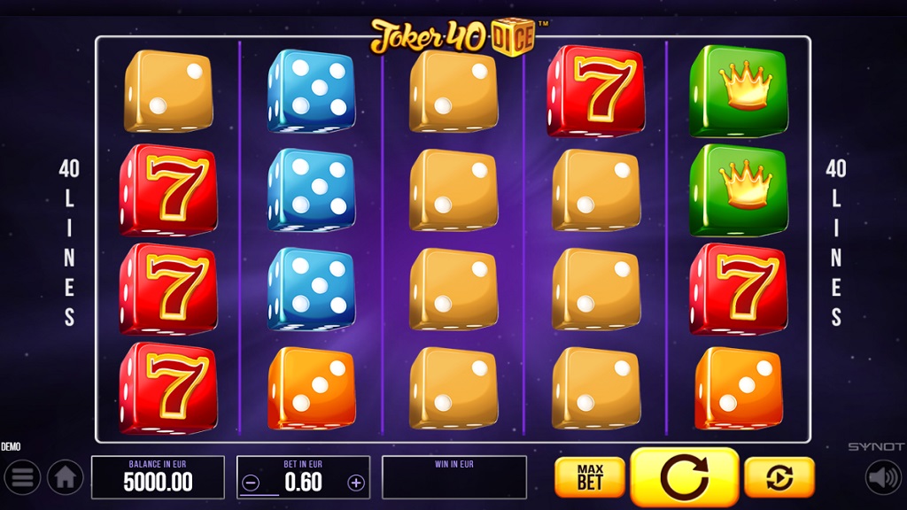 Screenshot of Joker 40 slot from Synot