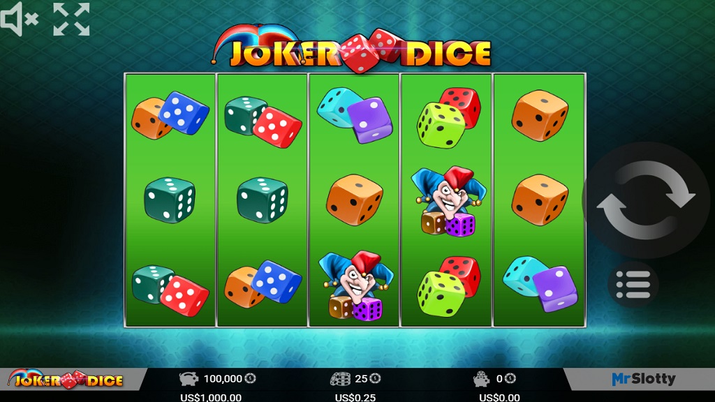 Screenshot of Joker Dice slot from Mr Slotty