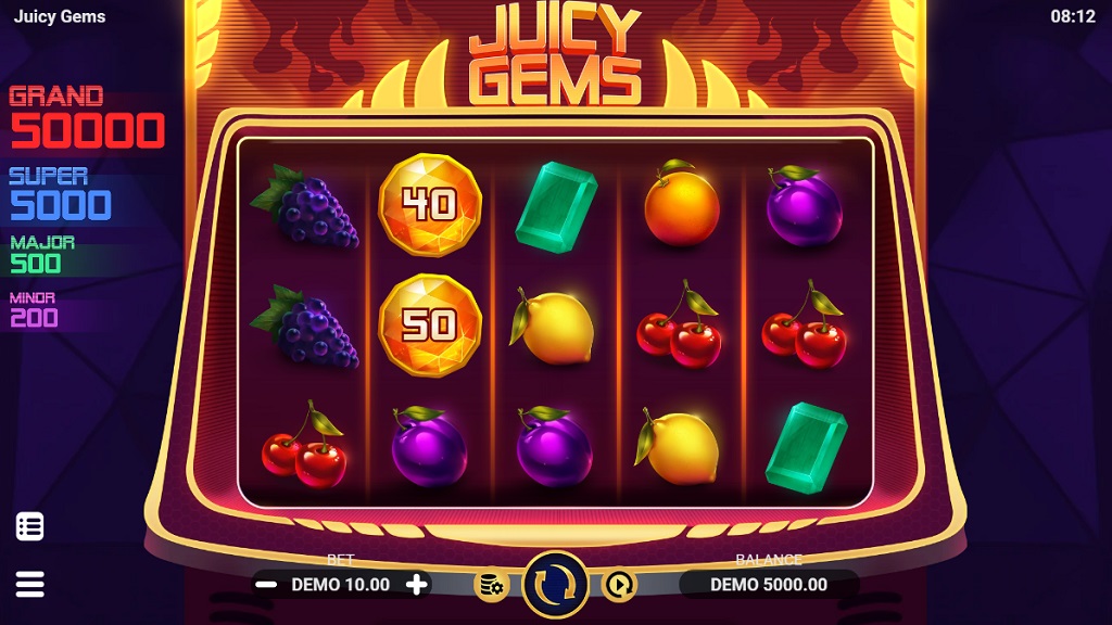 Screenshot of Juicy Gems slot from Evoplay Entertainment