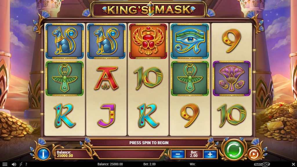 Screenshot of King's Mask slot from Play’n Go