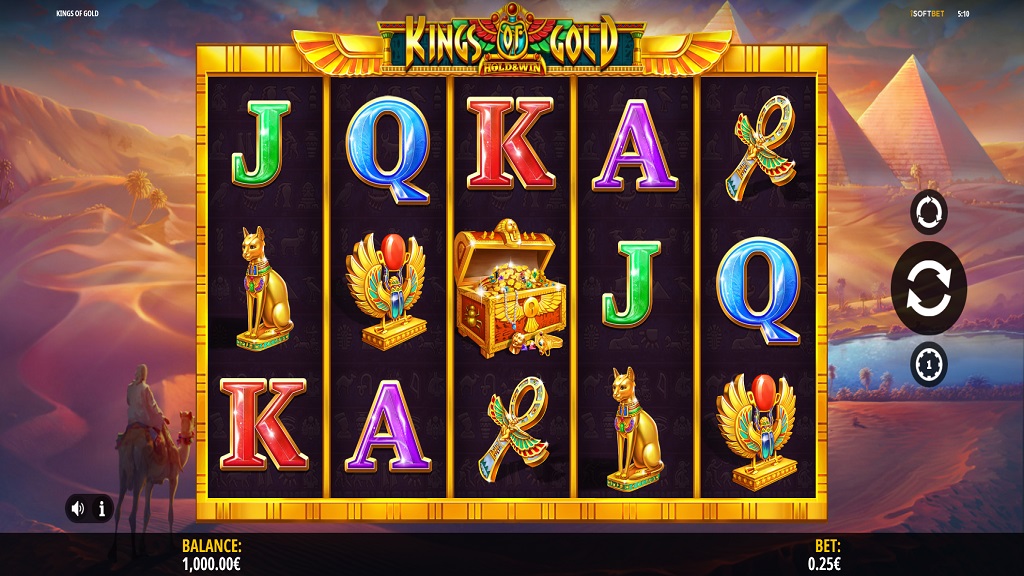 Screenshot of Kings of Gold slot from iSoftBet