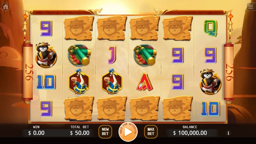 Screenshot of KungFu Kaga slot from Ka Gaming