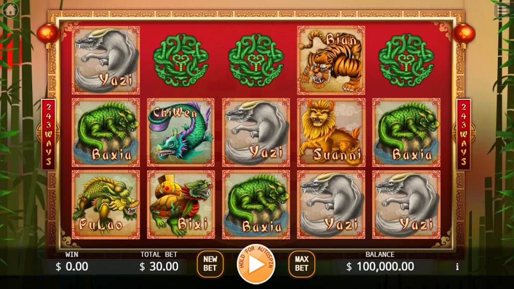 Screenshot of Legend of Dragons slot from Ka Gaming