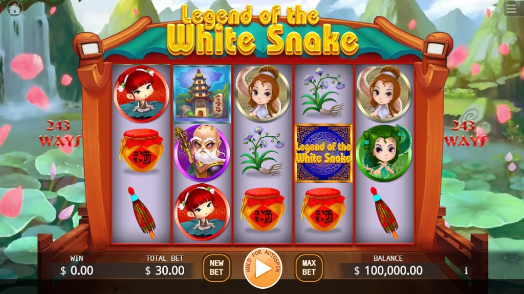 Screenshot of Legend of the White Snake slot from Ka Gaming