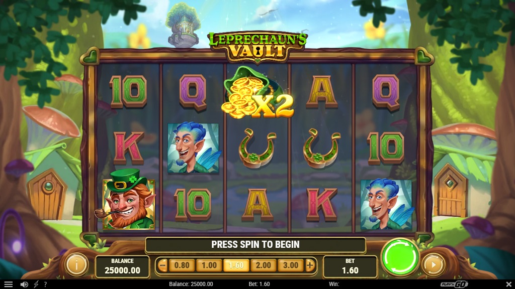 Screenshot of Leprechauns Vault slot from Play’n Go