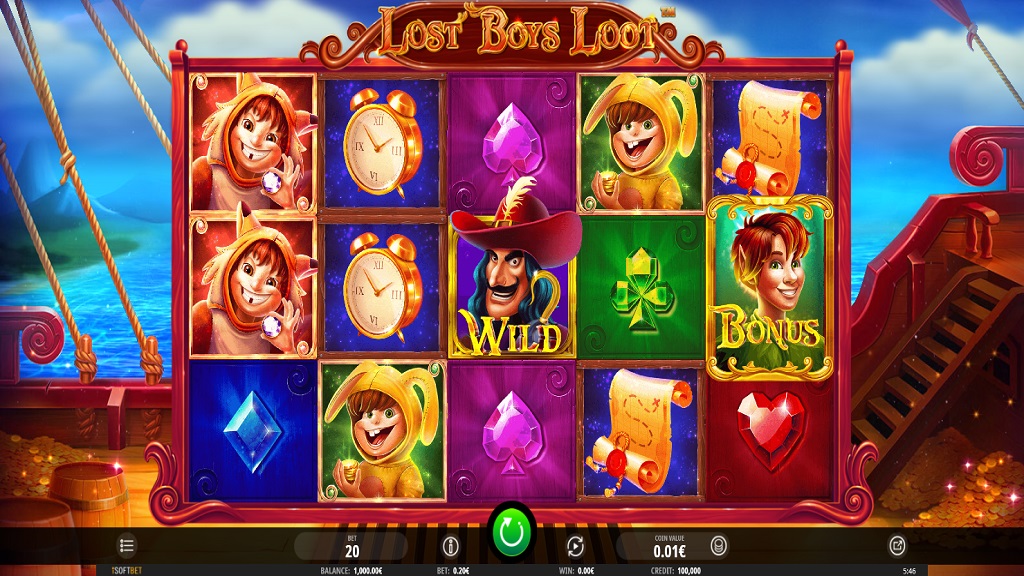 Screenshot of Lost Boys Loot slot from iSoftBet