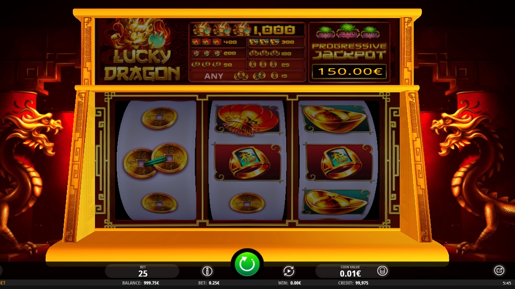 Screenshot of Lucky Dragon slot from iSoftBet