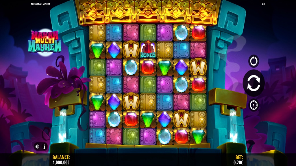 Screenshot of Mayan Multi Mayhem slot from iSoftBet