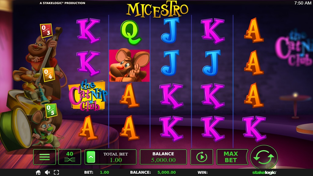 Screenshot of Micestro slot from StakeLogic