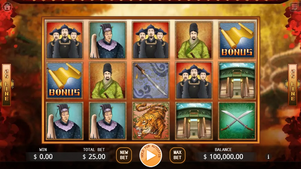 Screenshot of Ming Imperial Guards slot from Ka Gaming