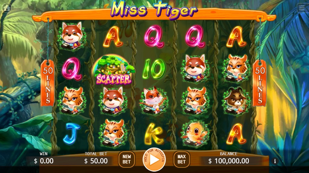 Screenshot of Miss Tiger slot from Ka Gaming