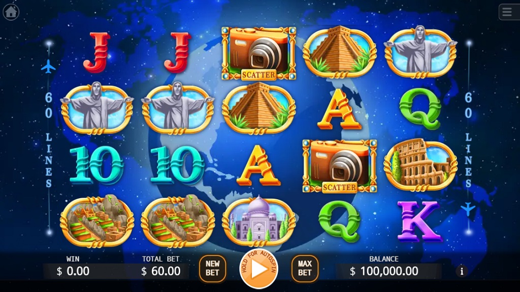 Screenshot of Modern 7 Wonders slot from Ka Gaming