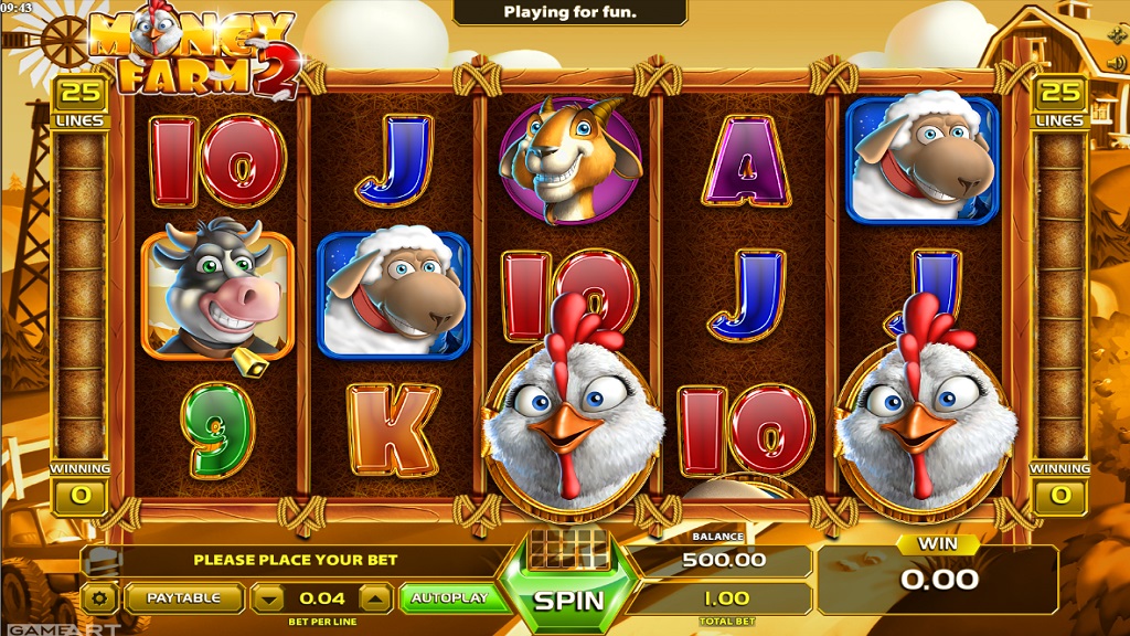 Screenshot of Money Farm 2 slot from GameArt