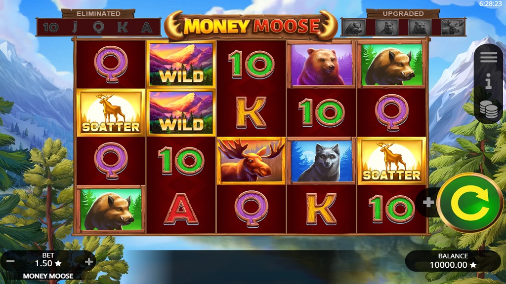 Screenshot of Money Moose slot from Booming Games