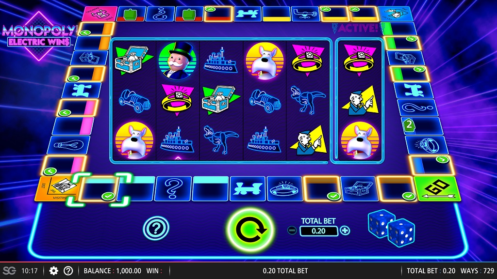 Screenshot of Monopoly Electric Wins slot from SG Gaming