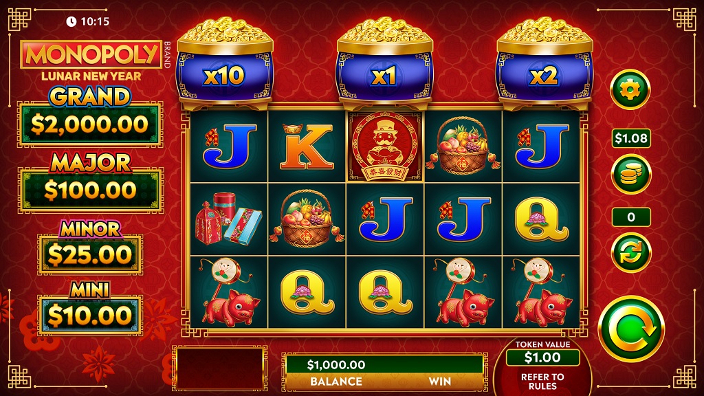 Screenshot of Monopoly Lunar New Year slot from SG Gaming
