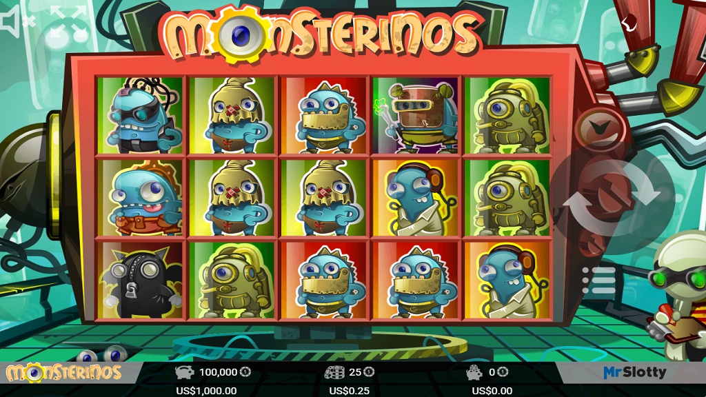 Screenshot of Monsterinos slot from Mr Slotty