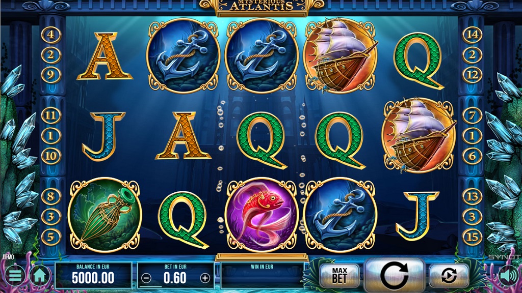 Screenshot of Mysterious Atlantis slot from Synot