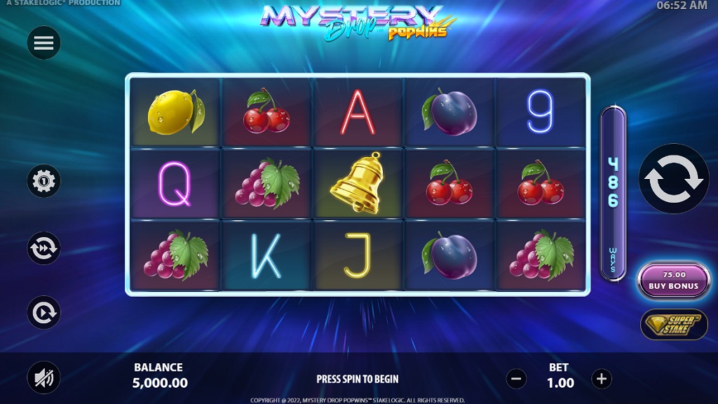 Screenshot of Mystery Drop slot from StakeLogic