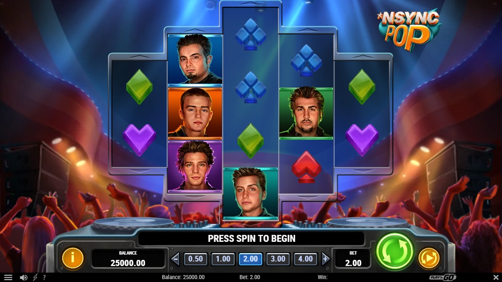 Screenshot of NSYNC Pop slot from Play’n Go