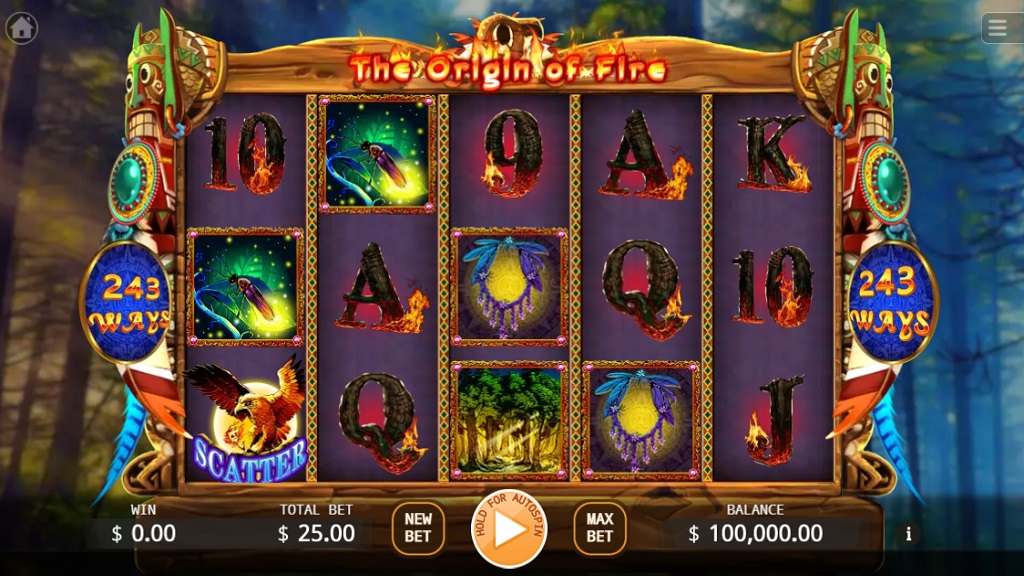 Screenshot of Origin Of Fire slot from Ka Gaming