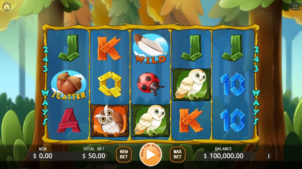 Screenshot of Owl In Forest slot from Ka Gaming