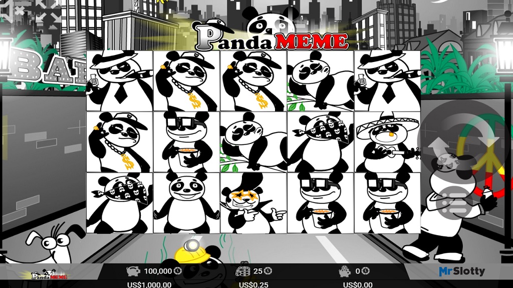 Screenshot of Panda Meme slot from Mr Slotty