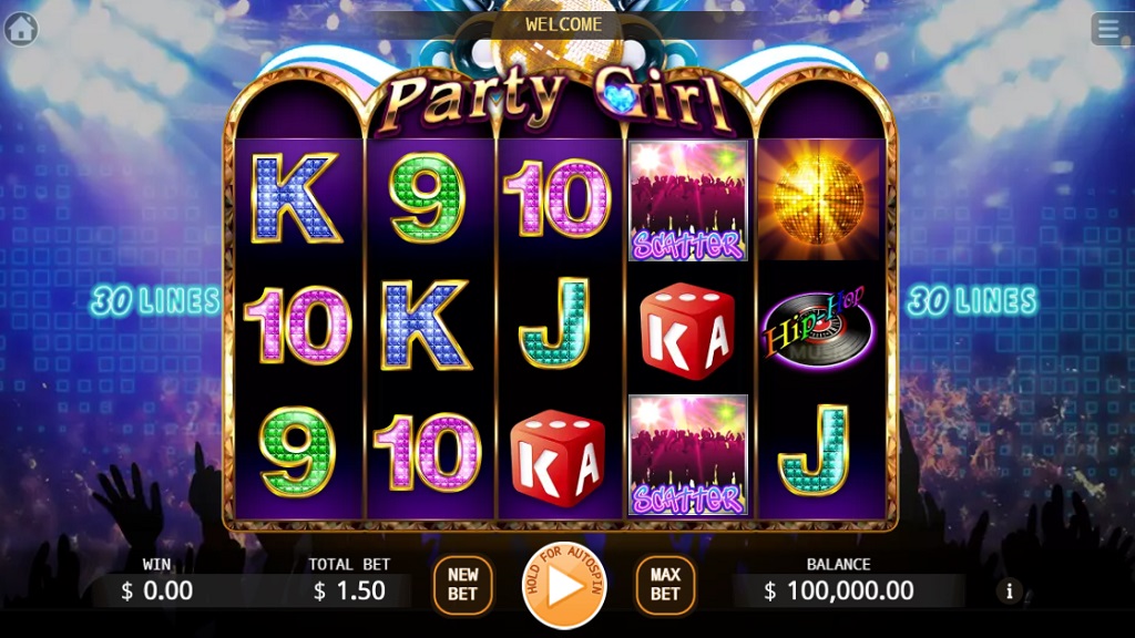 Screenshot of Party Girl slot from Ka Gaming